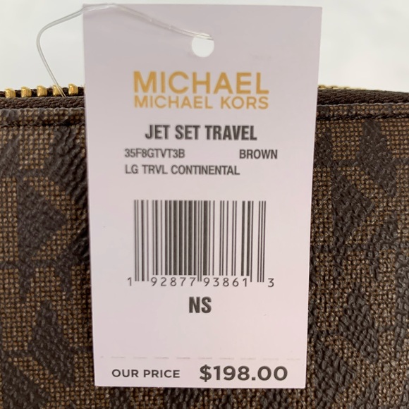 NWT, Michael Kors Large Continental Wallet Jet Set - Picture 7 of 7